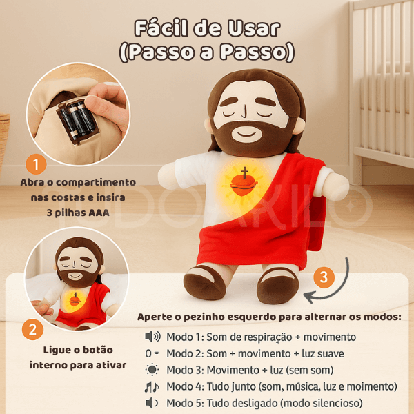 Boneco Menino Jesus Que Respira