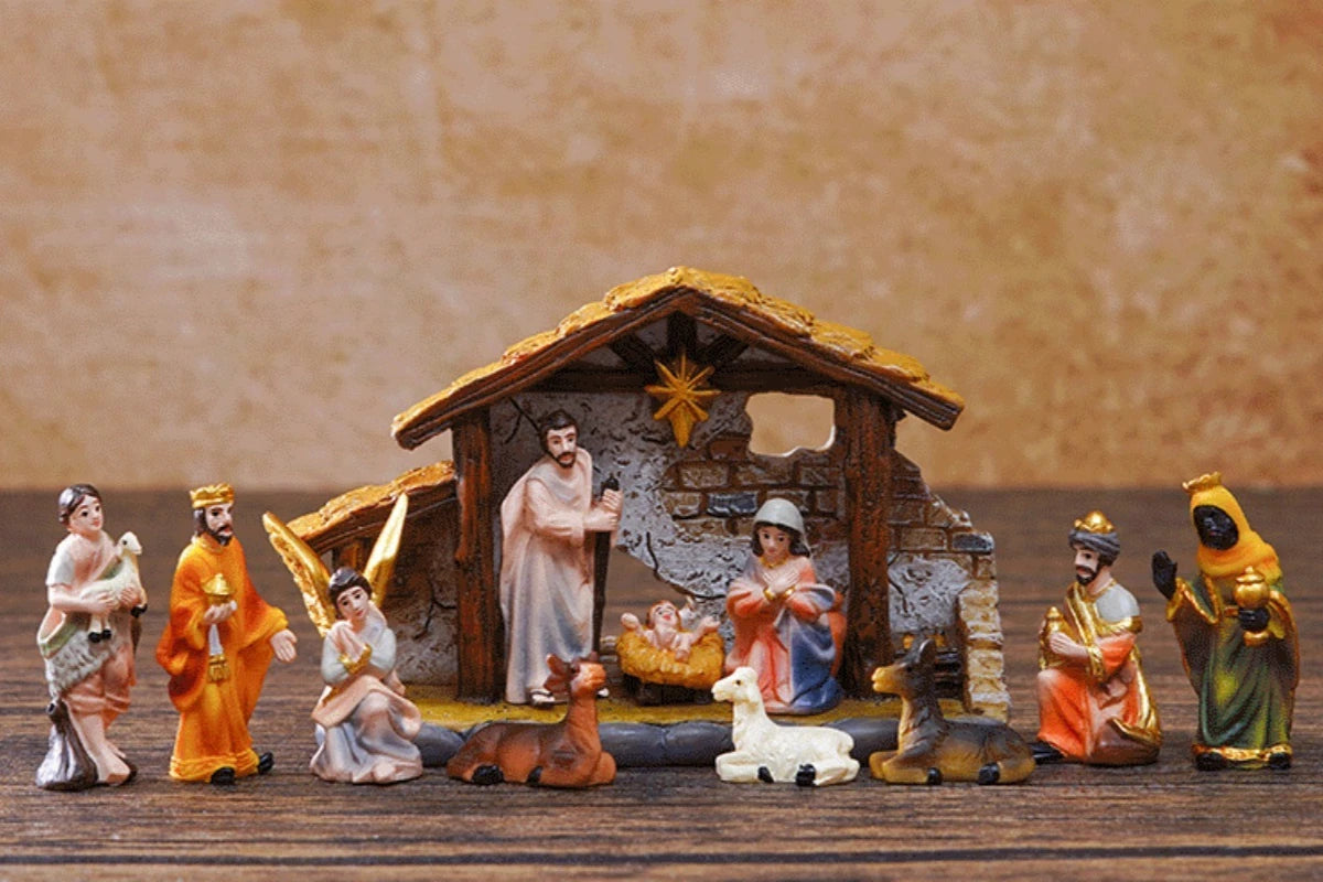 2025, hars kerststalfigurenset: kerst Christus geboorte van Jezus ornamenten – ideaal kerst Navidad decor voor thuis tafelblad accenten