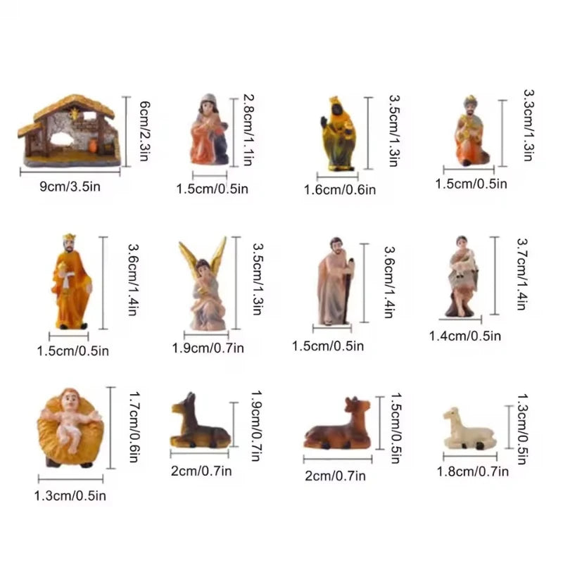 2025, hars kerststalfigurenset: kerst Christus geboorte van Jezus ornamenten – ideaal kerst Navidad decor voor thuis tafelblad accenten