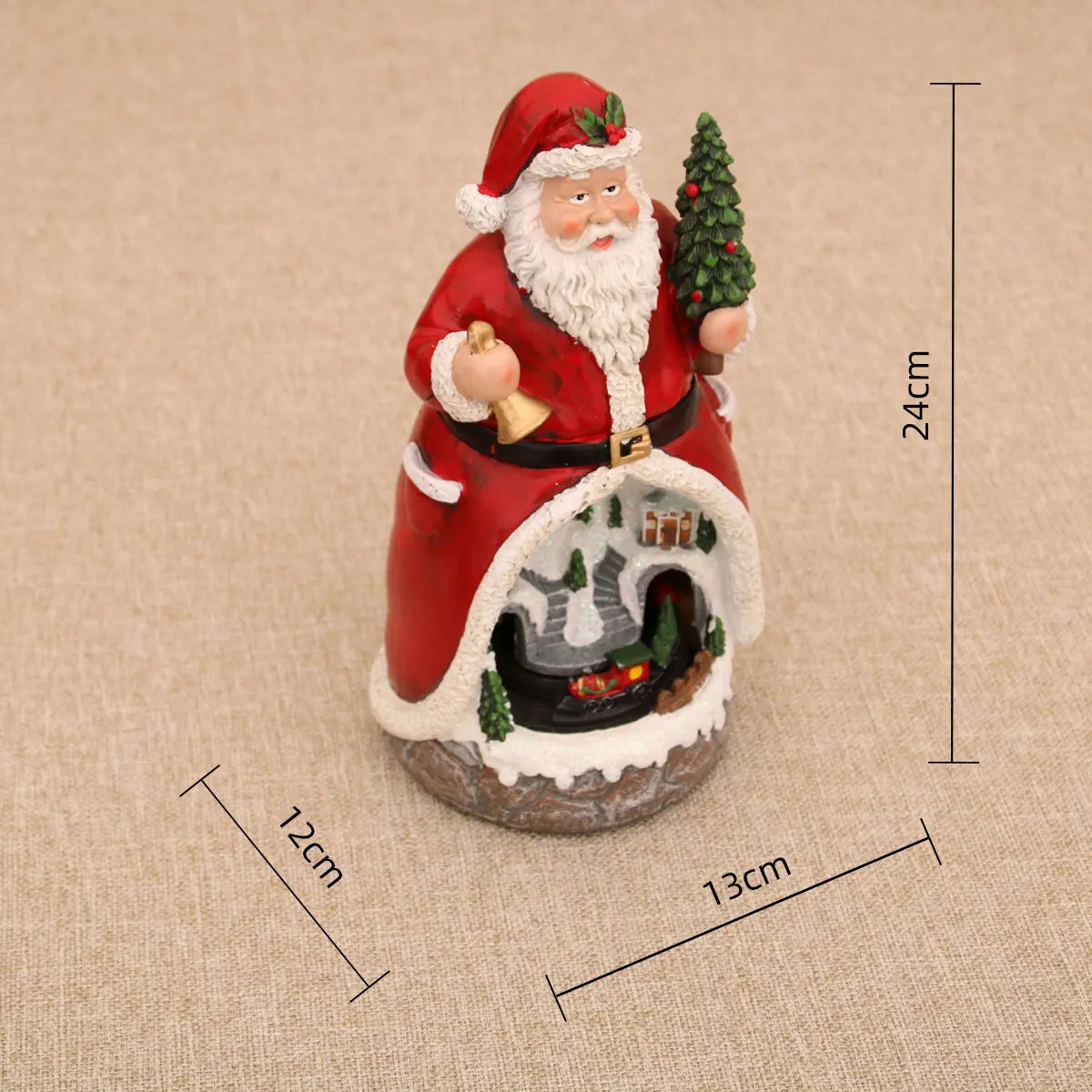 Christmas Cabin Figurine Musical Box Light Christmas Ornaments Decorations Music Box