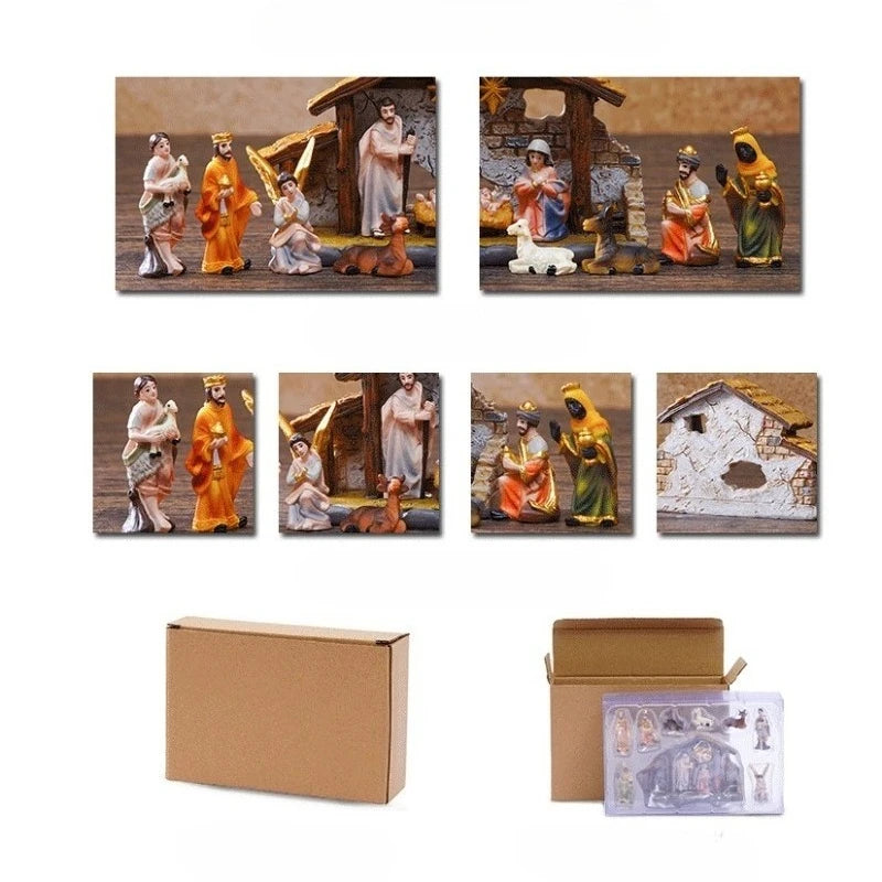 2025, hars kerststalfigurenset: kerst Christus geboorte van Jezus ornamenten – ideaal kerst Navidad decor voor thuis tafelblad accenten
